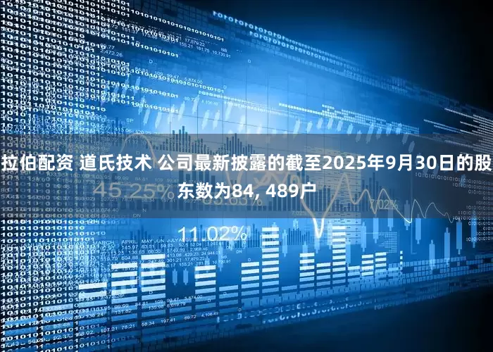 拉伯配资 道氏技术 公司最新披露的截至2025年9月30日的股东数为84, 489户