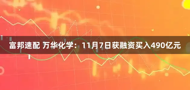 富邦速配 万华化学:11月7日获融资买入490亿元